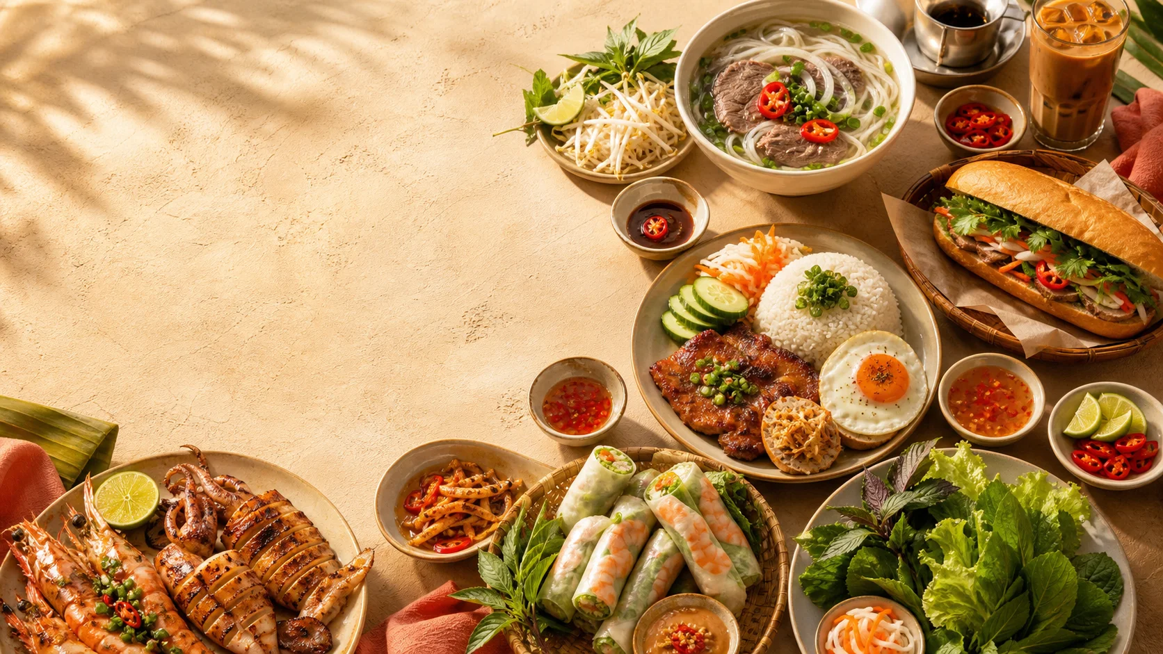 Bàn tiệc món Việt hấp dẫn
